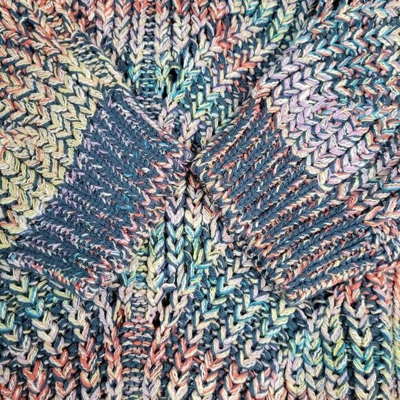 NEW 3X ANTHROPOLOGIE rainbow weave vneck cotton blend oversized sweater NWT - Picture 16 of 16